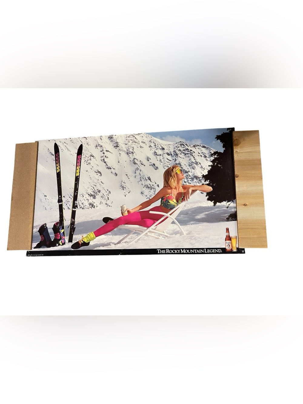 Vintage 80s Neon Coors Poster - 30” x 17.5”